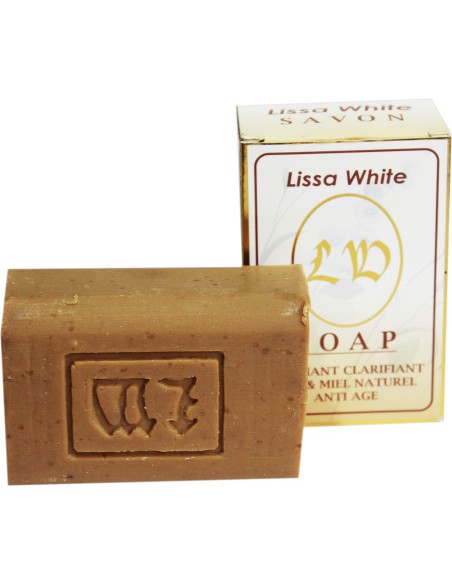 Lissa White savon gommant clarifiant au son et miel naturel antiâge 200g
