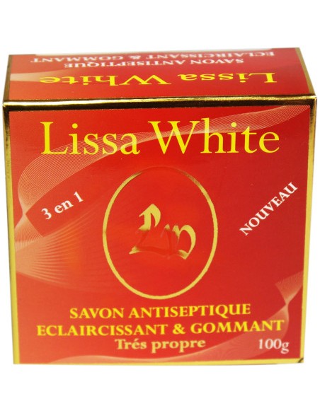 Lissa White savon anticeptique éclaircessant et gommant 200g