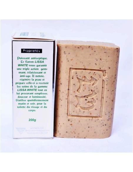 Lissa White scrub and lightening soap with snail slime and sesame oil 200g