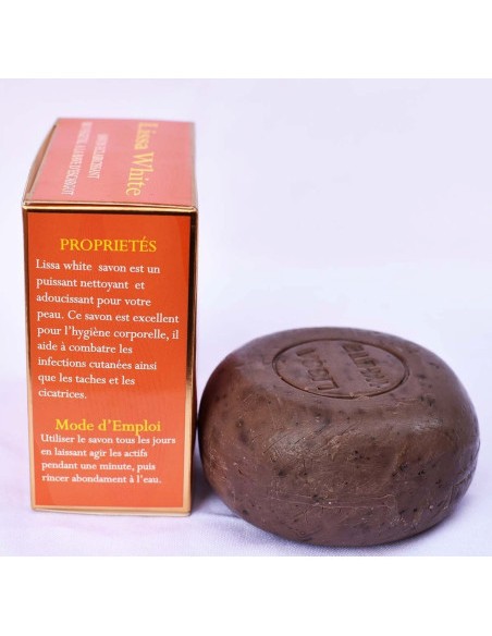 Savon noir Lissa white à l'huile d'olive et à l'huille essentielle d'eucalyptus