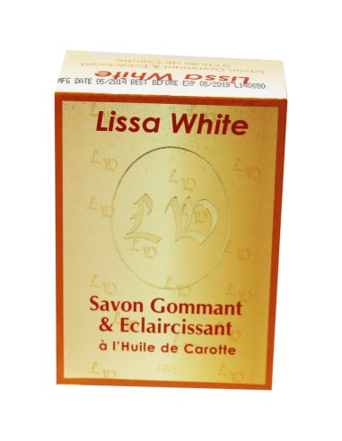 Lissa White savon gommant et éclaircessant à l'huile de carotte 150g