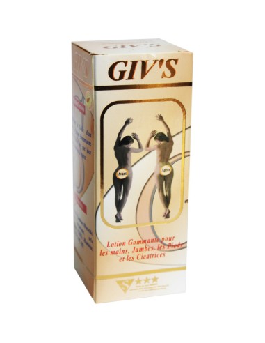 GIV'S Lotion gommant pour les mains, les jambes, les pieds, et les cicatrices.