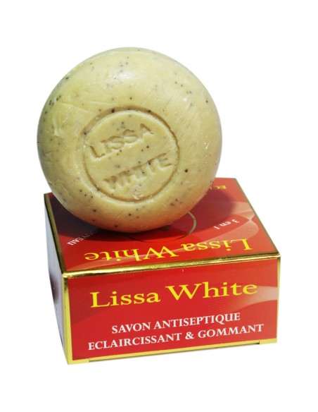 Lissa White savon anticeptique éclaircessant et gommant 100g